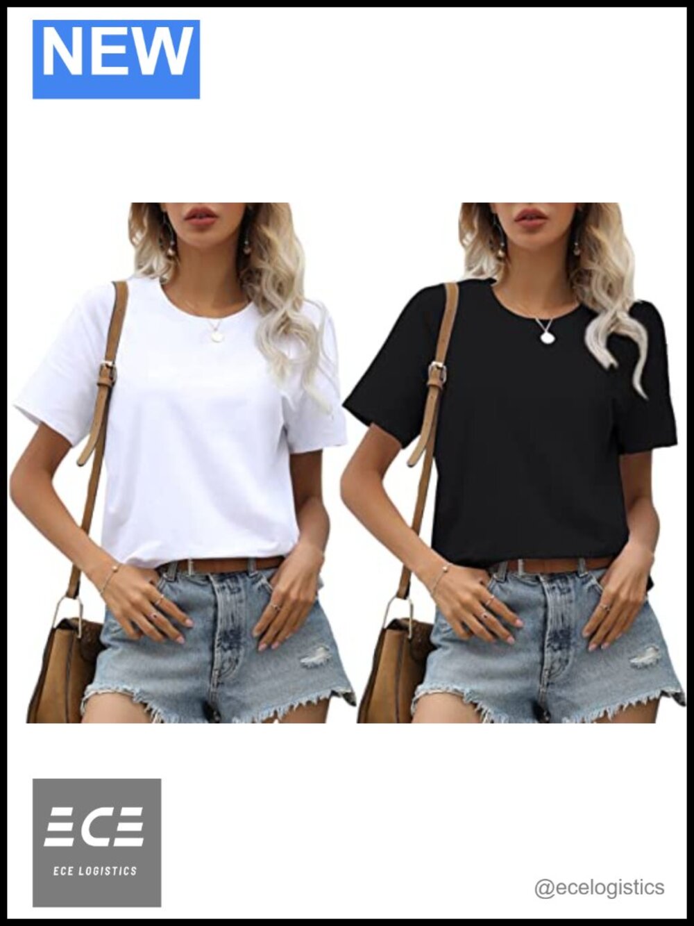 Women's Cotton Spandex Loose Short Sleeve Crewneck T-Shirt Basic Tee